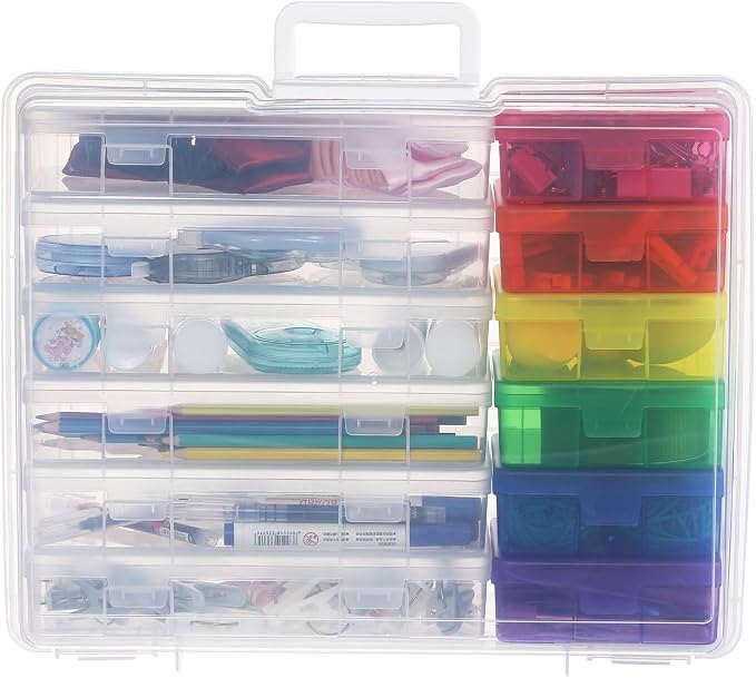 Plastic Storage Box Arts Storage Organizers Plastic Container for Storage | Multifunctional Design,Stackable,See Through,Versatile Organization,Space-Saving,Durable,Dust Protection