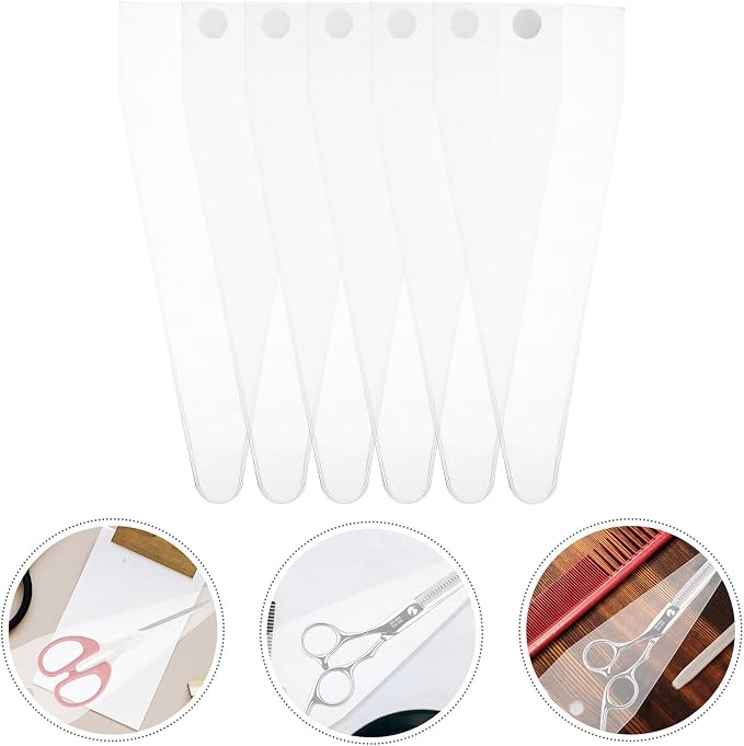 Housoutil 6pcs Pet Grooming Scissors Storage Pouch PVC Portable Organizer | Compact Carry Bag, Easy Identification for Grooming Tools, Sleek Trendy Design for Neat Everyday Packing