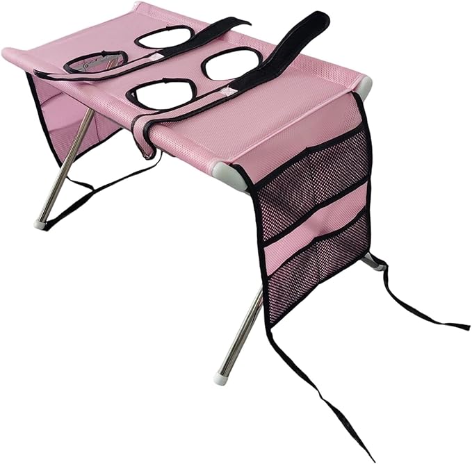 Fenteer Pet Grooming Table with Fix Straps Foldable Washing Station Grooming Stand Frame Animal Cleaning Accessories for Bathing Nail Trimming Suitable for, Pink