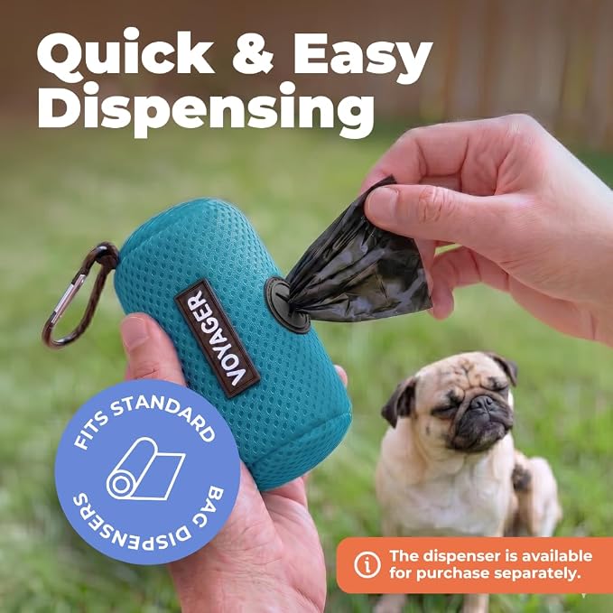 Best Pet Supplies Poop Bags for Dogs - Black, 150 Count | Scented, Leak-proof, Easy-Tear perforations, 15 Thick Bags per roll, Outdoor Walking & Travel, Fits Standard Holders