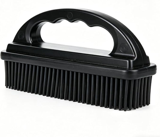 Rubber Pet Hair Removal Brush Lint & Cat Dog Hair Remover Brush Pet Silicone Lint and Debris Remover for Cleaning, Grooming, Home,Black