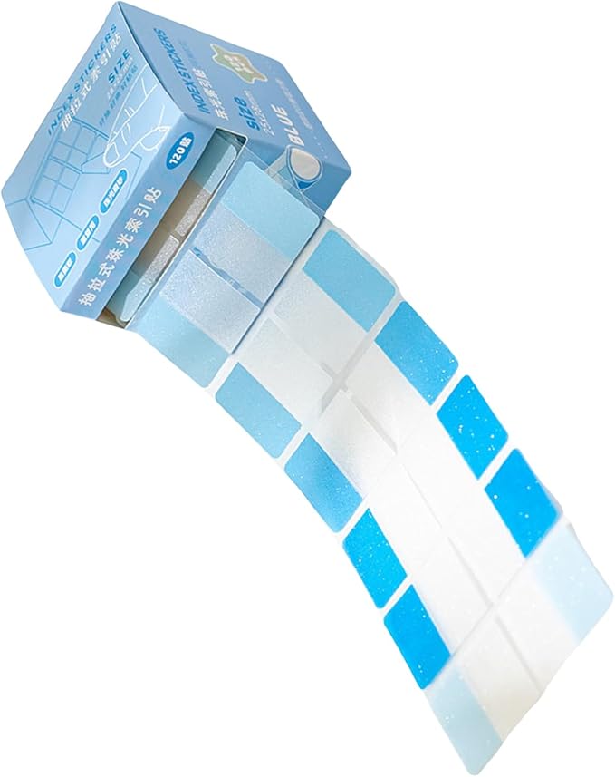 120Count Clear Colorful Page Label Markers Adhesive Notes Writable PET Label for Marking Labeling File Organizers