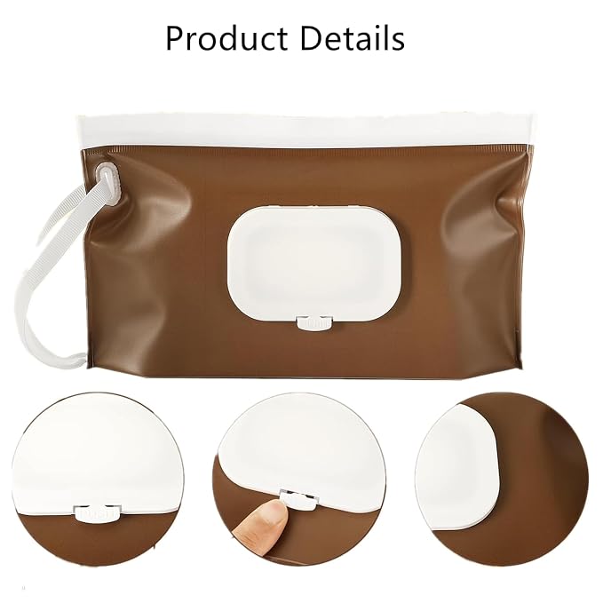 3Pack Baby Wipes Dispenser,Portable Refillable Travel Wet Wipe Pouch,Wipe Container for Bathroom,Car,Travel,Outdoor Camping Sports,Pet Nursery Care,Gifts for Baby Showers of New Parents