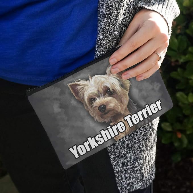 Yorkshire Terrier Yorkie Dog Pet Pencil Pen Organizer Zipper Pouch Case