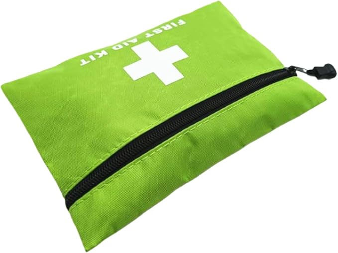 Red Emergency Bag First Aid Small Empty Travel Rescue Pouch First Responder Storage Medicine Pocket Bags for Car Home Office Kitchen Nurse Sport Outdoors Bag Only (Green 20x14cm)