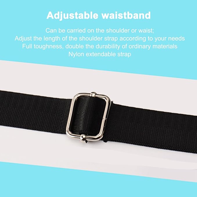 Hairstylist Waist Bag, 7-Slot PU Leather Barber Scissors Tool Bag Shear Holder, Detachable Hair Cutting Organizer for Combs, Clippers, and Spray Bottles (Black)