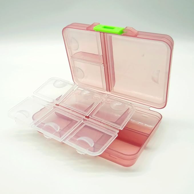 Weekly Pill Organizer, Waterproof 7 Day Large Daily Pill Reminder | Cute Vitamin Case Compact Medicine Container Box, Portable Travel Pill Holder Supplement Medication Calcium Tablet Dispenser