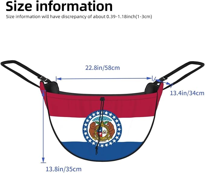 Missouri State Flag Car Seat Organizer-Backseat Storage Bag for Travel | Waterproof Durable. Holds Snacks Gear Essentials. Fits Most Cars.