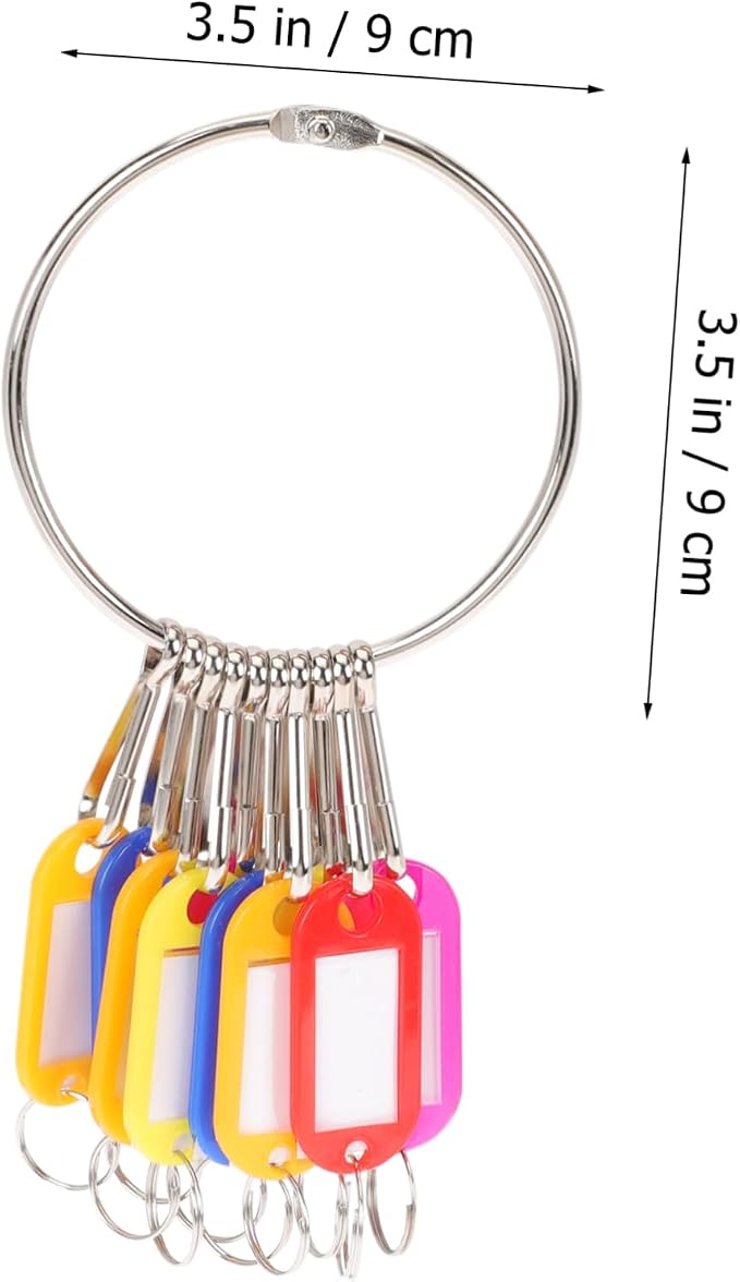 DOITOOL 1 Set Multi Functional Key Tags Key Chain Labels for Easy Identification and Organization Office School and Home