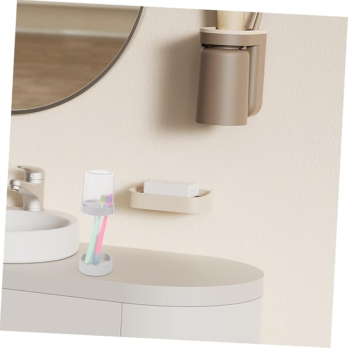 TIDTALEO Electric Toothbrush Holder with Slot Toothpaste Organizer Portable Bathroom Storage Rack for Electric Toothbrushes Cups for Stability Elegant Design for Boys and Girls Adults