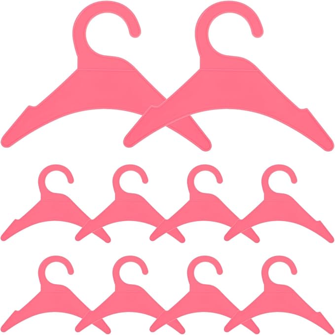 SUPVOX Pet Clothing Hanger 10pcs Plastic Dog Puppy Cat Clothes Racks Mini Kitten Hanging Racks Pet Costume Drying Rack Doll Hangers Nonslip Clothes Hangers