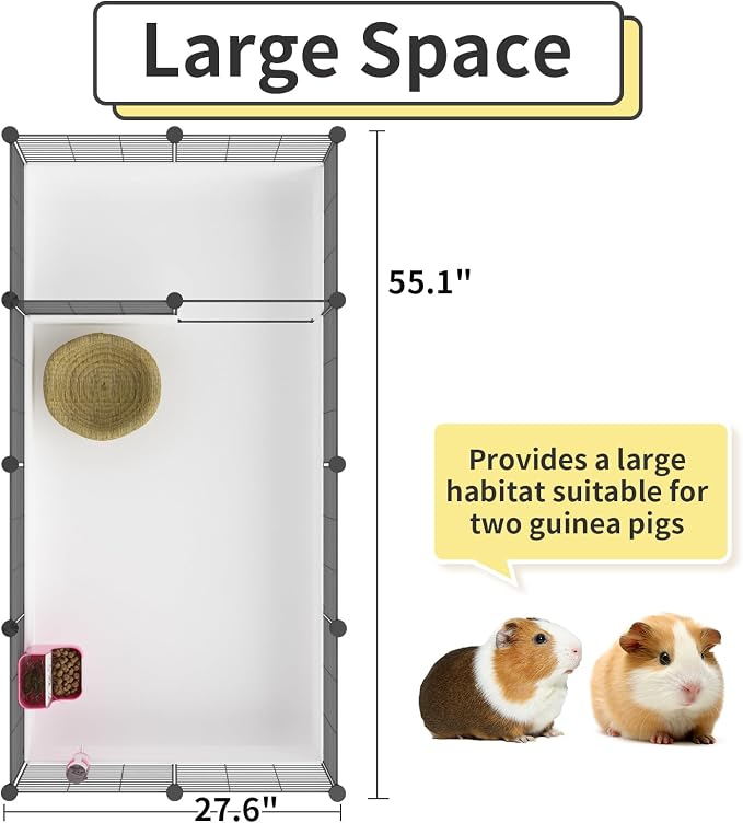 Oneluck Guinea Pig Cage, Indoor Habitat with Waterproof Plastic Bottom,Playpen for Small Pet Bunny, Turtle, Hamster, Partition cage
