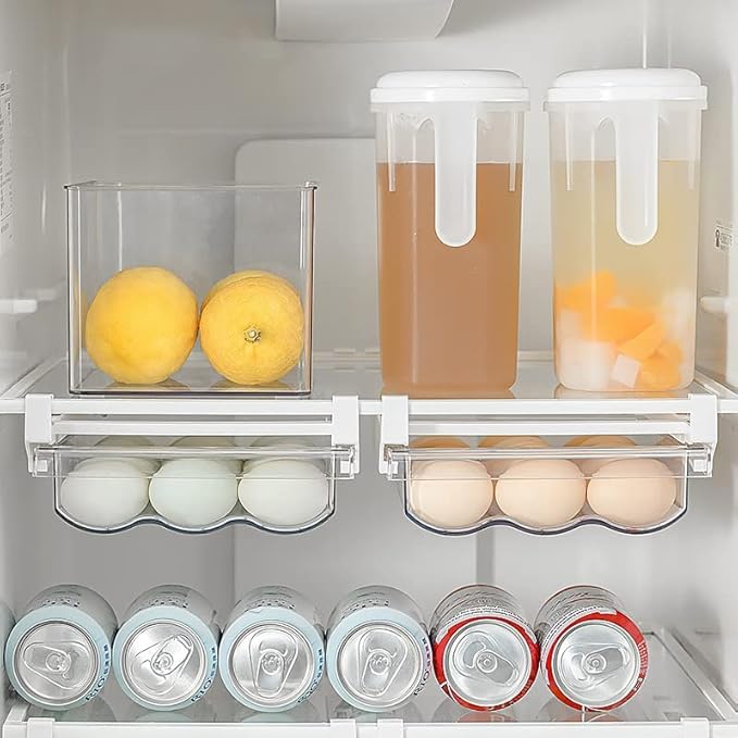 Egg Holder for Refrigerator Egg Container for Refrigerator Organizer 1Pack | Fridge Egg Drawer Fridge Egg Organizer for Refrigerator Holder Refrigerator Drawer Organizer 1Pack