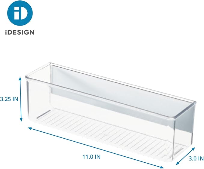 iDesign Magnetic Medium Clear Plastic Organizer Bins | Laundry Room Storage