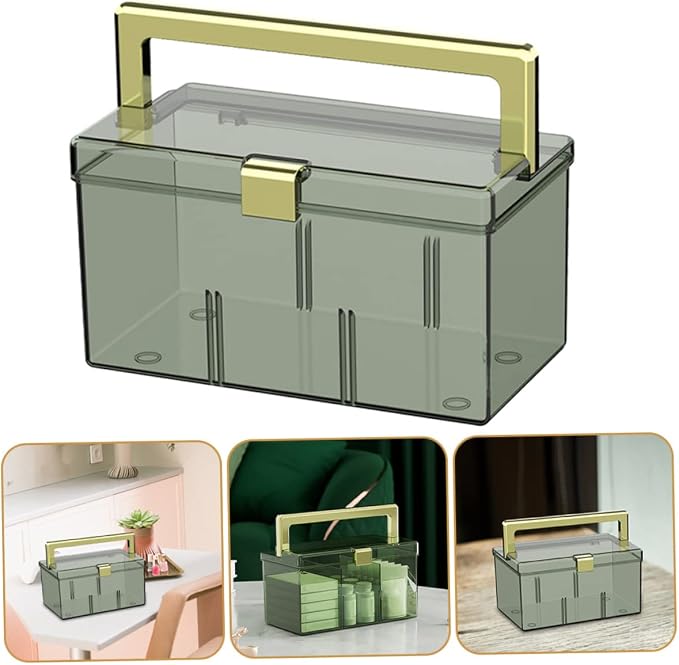 minkissy Handheld Medicine Chest Pet Storage Box Daily Pill Box Compact Portable Organizer