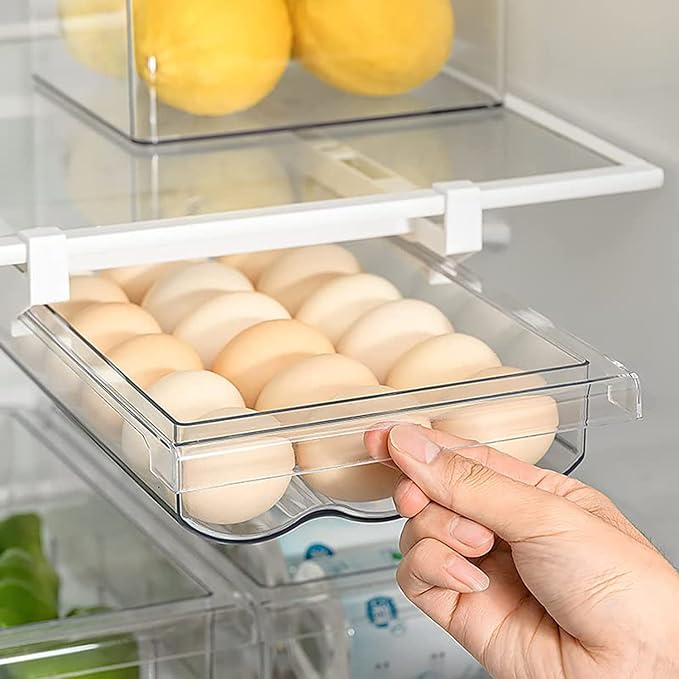 Egg Holder for Refrigerator Egg Container for Refrigerator Organizer 1Pack | Fridge Egg Drawer Fridge Egg Organizer for Refrigerator Holder Refrigerator Drawer Organizer 1Pack