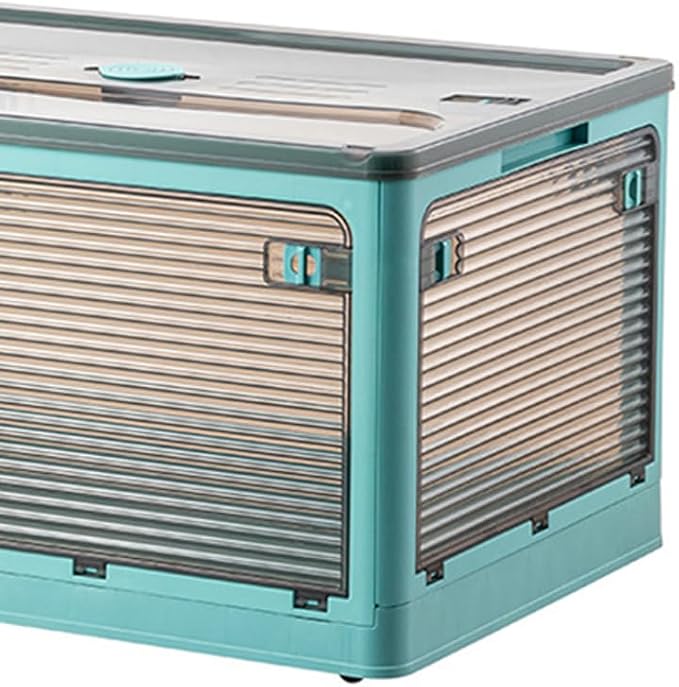 LiebeWH Durable Plastic Pets Storage Box Bin Clear Transparent 4 Ways Opening Pulle Design Box for The Home Room (Large 51.5x36x30)