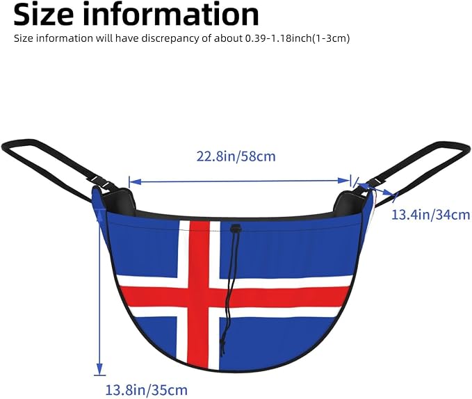 Flag of Iceland Car Seat Organizer-Backseat Storage Bag for Travel | Waterproof Durable. Holds Snacks Gear Essentials. Fits Most Cars.