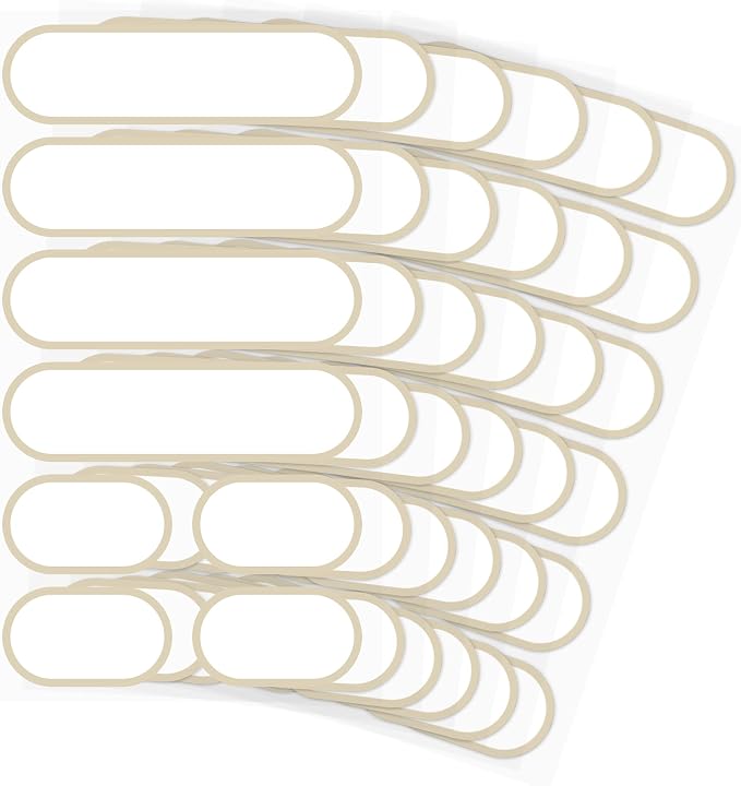 Waterproof Kitchen Labels for OXO POP Food Storage Containers and Home Organization, Pack of 64 | Removable Writable Food Storage Stickers, Tear-Resistant Pantry Organization Decals for Plastic and Glass Jars