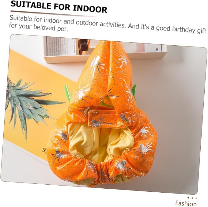 Toddmomy Halloween Pumpkin Dog Costume for Cats and Dogs Adorable Wear-Resistant Pet Apparel for Halloween Parties Comfortable and Breathable Design Easy to Reusable Outfit