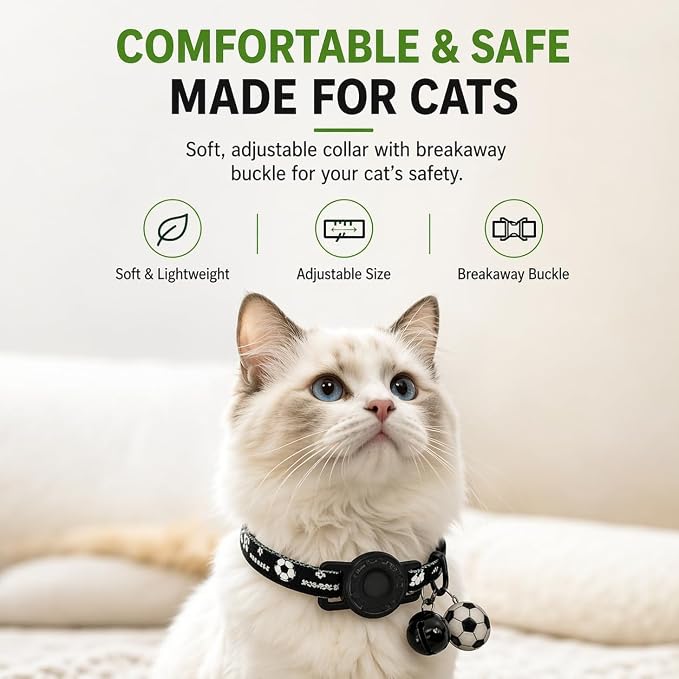 GPS Collar for Cats,Pet Tracker (Android Only) Smart tag,Waterproof Compatible with Google Find My,No Monthly Fee,Advanced Tracking Solution Smart Collar for Pet Safety Ideal Small Large Cats