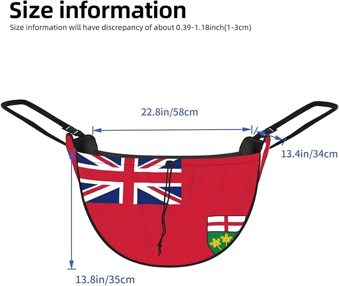 Ontario Flag Car Seat Organizer-Backseat Storage Bag for Travel | Waterproof Durable. Holds Snacks Gear Essentials. Fits Most Cars.
