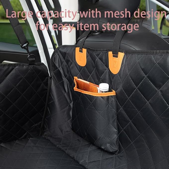 Dog Car Seat Cover for Geely Atlas/Geely Boyue/Coolray/Geely Bin | Waterproof Pet Car Hammock, Side Flaps Storage Pockets, Heavy Duty Scratchproof Dog Cover for Back Seat with Mesh Window