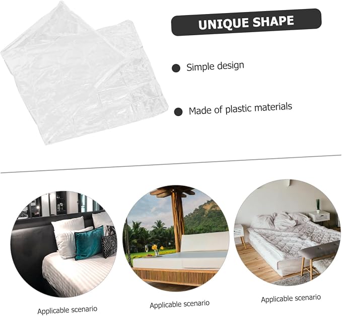 VALICLUD Transparent Zipper Mattress Cover Protector Dustproof Storage Bag for Thick Bed Mattress Easy Installation Suitable for Moving Mothers Pets and Elderly Bedroom Organizer