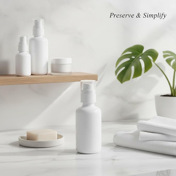 Refillable Cosmetic Spray Bottles, Opaque White PET for Skincare, Travel-Size Dispenser for Toners and Serums, 2 oz (1 PC)