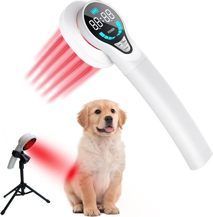 Cold Laser Therapy Device for Dogs - Infrared Red Light Therapy Device with Adjustable Stand, Portable Therapy Device for Pain Relief Arthritis, Spinal and Promote Blood Circulation
