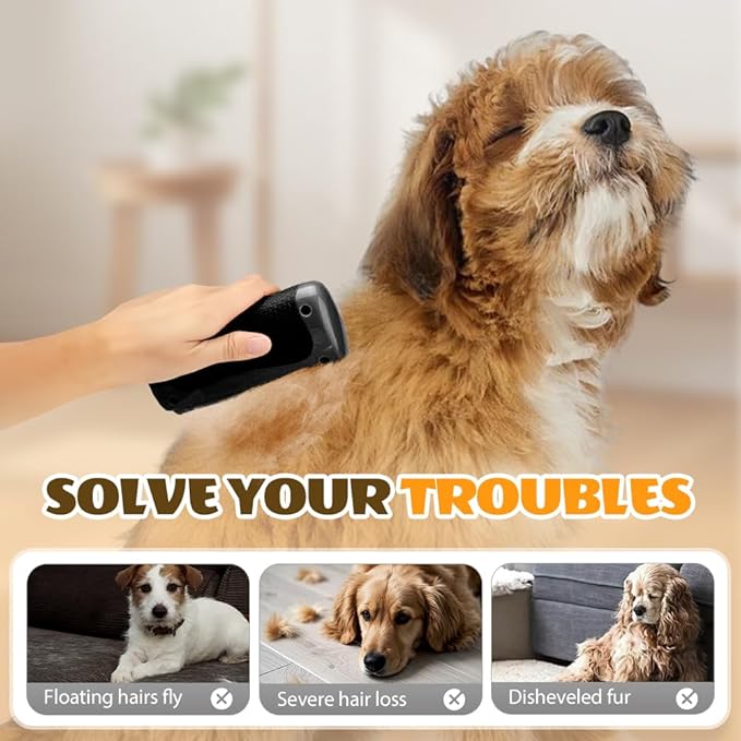 Tails Deshedding Brush,2025 New Pet Hair Remover Comb for Shedding,Grooming Brush for Dogs and Cats,Pet Long and Short Hair Removal Tool (Black/2pcs)