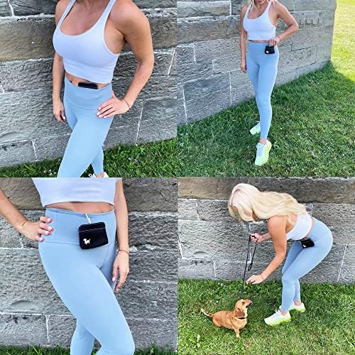 Small Dog Treat Pouch – Slim Magnetic Pocket Dog Treat Bag for Walking & Training – Discreet Clip On Treat Pouch for Leash, Waistband or Pocket – Mess Free Storage (Turquoise)