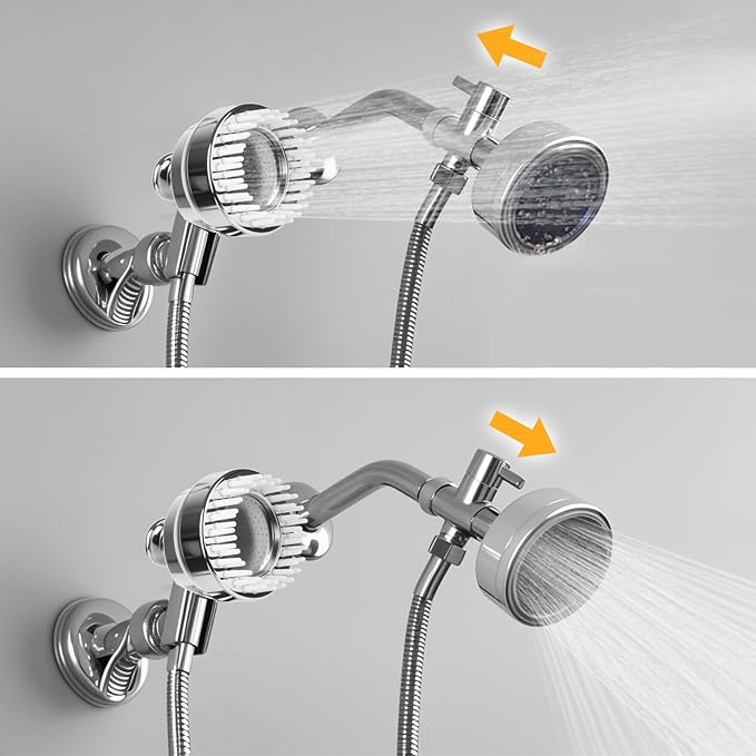Pet Shower Attachment with 8.2ft Hose & Silicone Brush，Three modes Dog Bathing Tool，Easy Connect to Bathtub Faucet for Dogs Cats Home Use