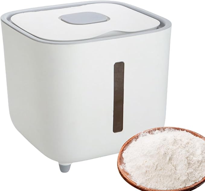 Grain Dispenser Large Stackable Lidded Household Food Storage Box | Food Container for Grains Flour Sugar Beans Cereal Dry Goods Nuts Medicinal Materials Pasta Coffee Lentils Kernels Herbs