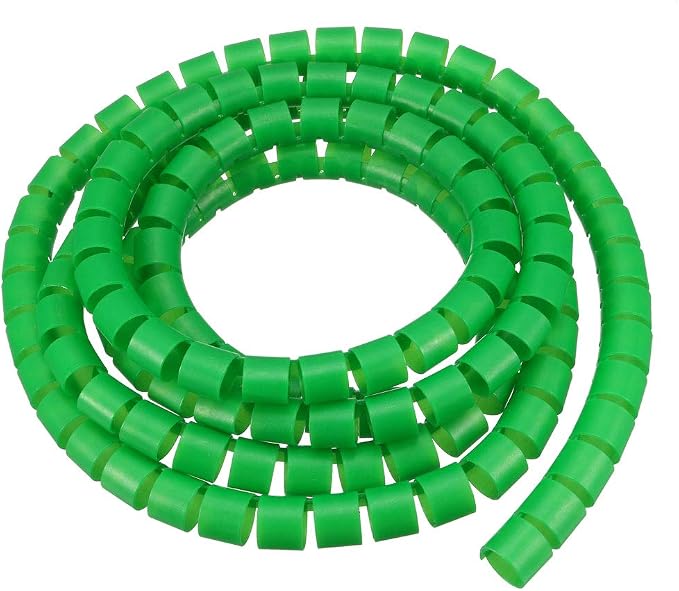 uxcell Flexible Cable Management Sleeve 14mmx16mm Computer Wire Wrap Cord Organizer 2 Meters Length Green
