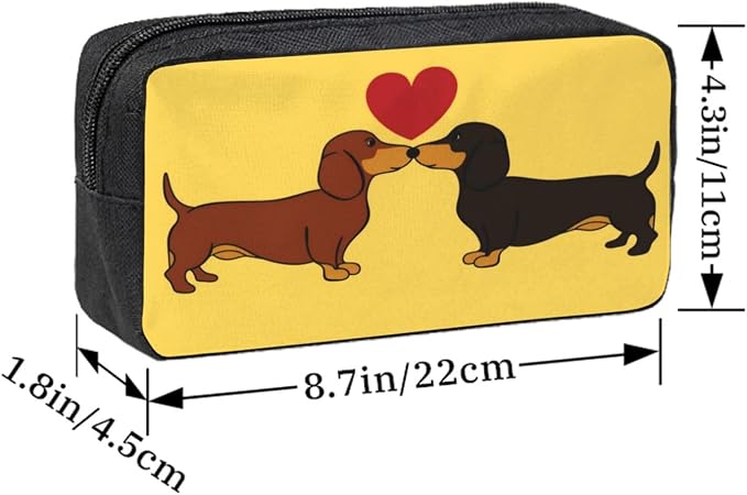 Dogs Large Pencil Case, Durable Pen Bag Zipper Organizer Pouch for Office Travel for Women Men