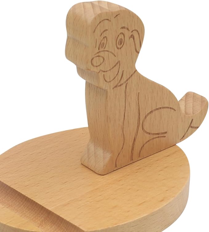 Cute Animal Cellphone Stand Holder Wooden Smartphone Desk Holder for Mobile Phones Cartoon Phone Stand Desk Ornament