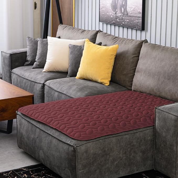 Ameritex Pet Bed Cover Dog Bed Blanket for Sofa and Furniture Waterproof New Pattern Design (40x50 Inch, Burgundy)