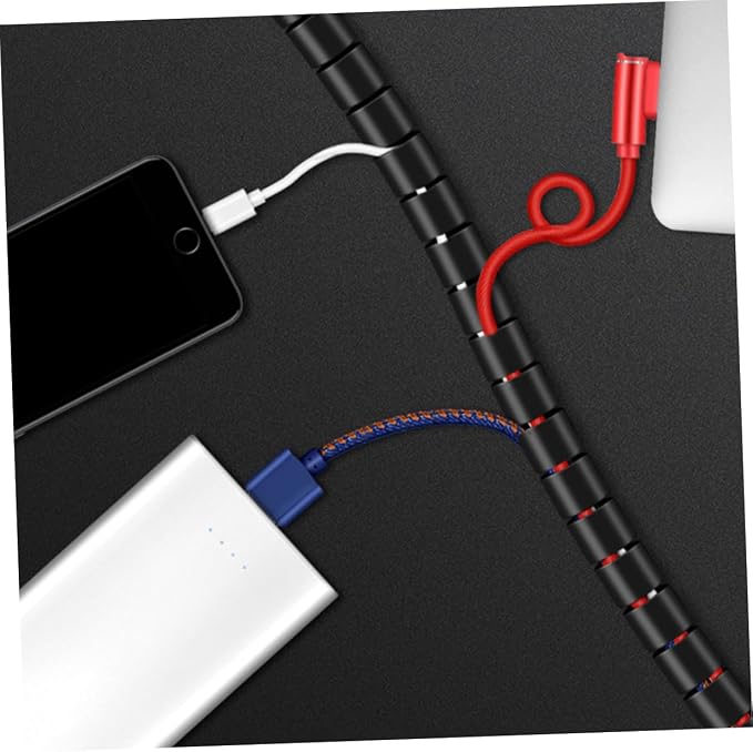 NUOBESTY 1 Set Cable Sleeve Spiral Wire Wrap Organizer for Pets Durable Pe Material Easy to Install Prevents Chewing for Cable Management