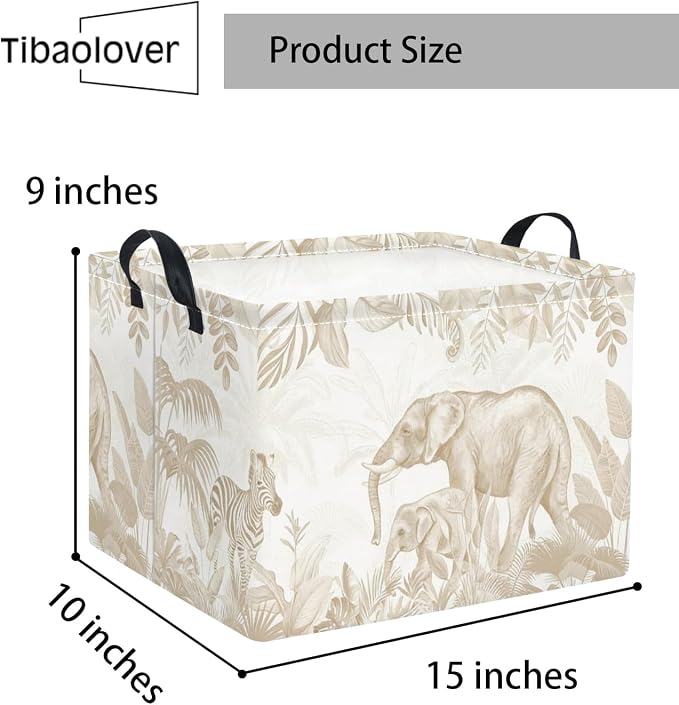 Rectangular Baby Kids Storage Basket for Home Kitchen Girls Cute Toy Storage Bin Organizer Shelf Book Room Decor(Animal)
