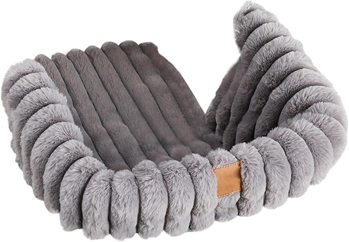 Pet Stroller Cart Pad, Washable Polyester Dog Cushion with Anti-Slip Base, for Travel Camping and Winter Walks, Gray