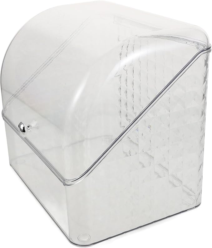 Healeved Makeup Box with Pp Storage Lid Organizer Pet Countertop | Spacious Categorization, Protective Cover, Versatile Use for Vanity and Bathroom