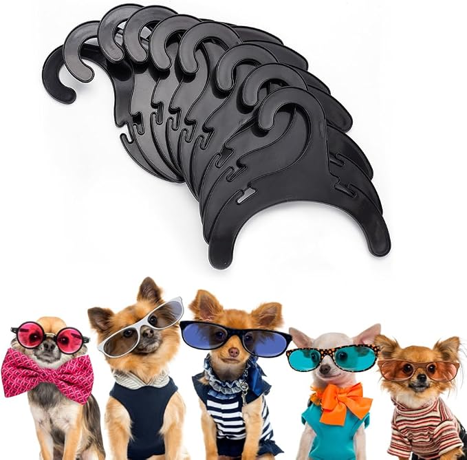 16pcs Pet Clothes Hanger, Black Plastic Apparel Hangers for Dog Cat Mini Clothes Hangers Non-Slip Pet Costume Racks for Pet Puppy Small Clothes Organizer, 6.3x6.4x0.2 inch