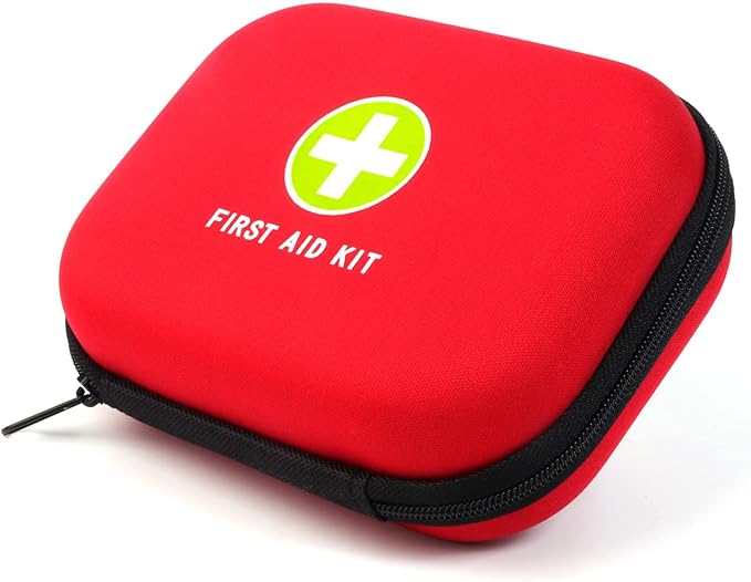 First Aid Hard Case Empty, First Aid Hard Case First Aid EVA Hard Red Medical Bag for Home Health First Emergency Responder Camping Outdoors (Red)