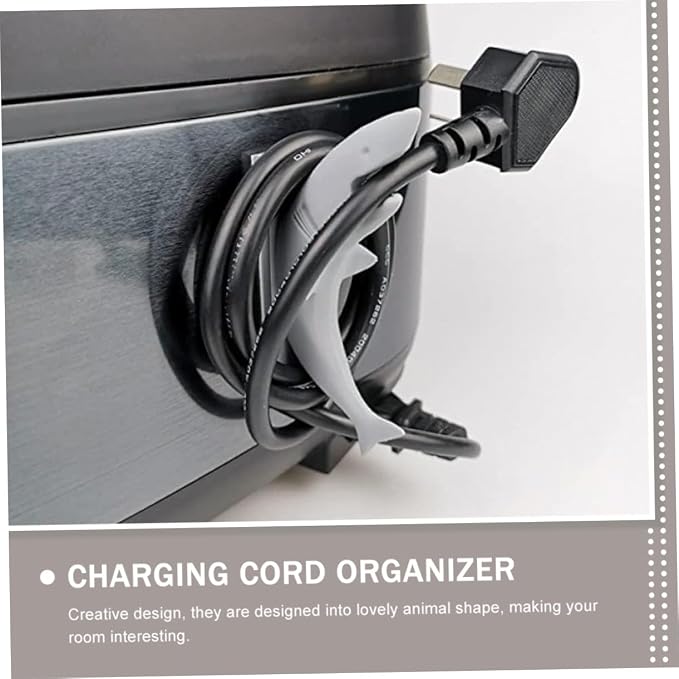 Veemoon 2pcs Silicone Cord Keeper Self-Adhesive Cable Organizer for Home Office and Kitchen Efficiently Manage Charging Cords and Wires Blue Gray