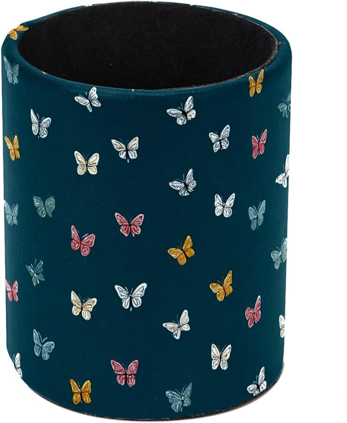 Butterflies Pen Holder, Pencil Cup Marker Brush Holder Desk Storage Case, Desktop Organizer for School Office Home Supplies
