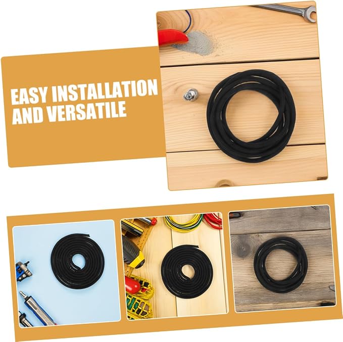 VILLCASE Self Wrapping Cable Sleeve Chew Cord Protector for Pets Durable Wire Organizer for Home Office Use Black Long Safe for Dogs Cats