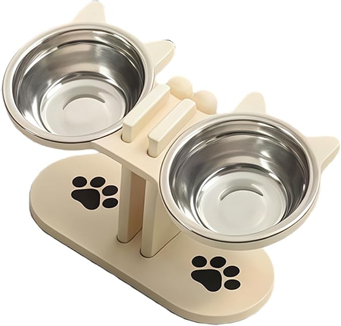 Pet Food Bowl Water Dispenser Adjustable Stand Elevated Feeder Bowl for Dry Food Treats Watering Feeding Device Adjustable Dog Feeder