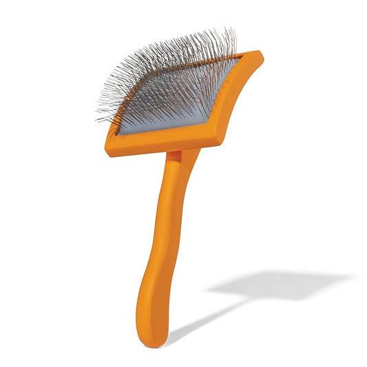 Slicker Brush for Dogs, Goldendoodle Brush for Fluff – Routine Essential for Poodles, Bernedoodles & Long Haired Breeds, Gentle Dematting & Easy-Clean Bristles – Skip the Groomer