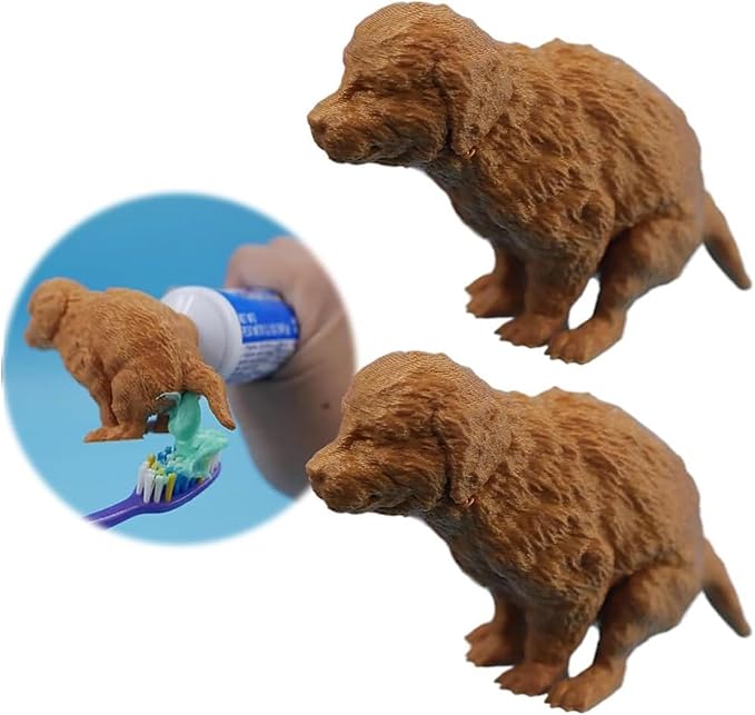 Creative Golden Retriever Puppy Toothpaste Dispenser, Dog Themed Toothpaste Holder, Fun Novelty Gift for Dog Lovers, Perfect Bathroom Accessory